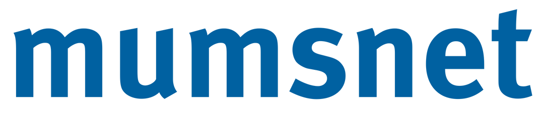 Blue 'mumsnet' logo on a white background